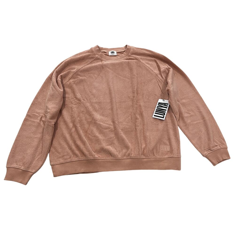 17-1 LUNYA Lahgo Women's Terry Cloth Knit Sweatshirt Pink XS/S